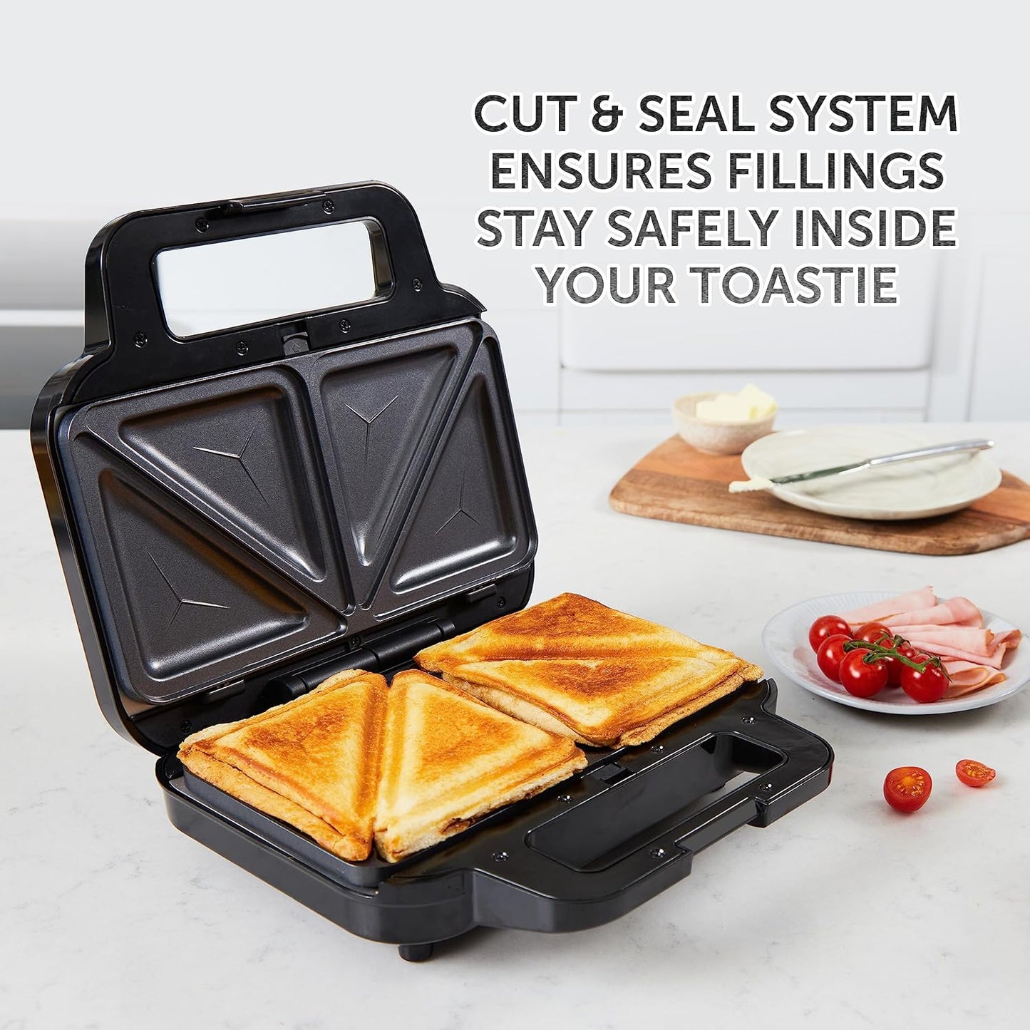 Breville 3-in-1 Ultimate Snack Maker | Deep Fill Toastie Maker, Waffle Maker & Panini Press | Removable Non-Stick Plates | Black & Stainless Steel