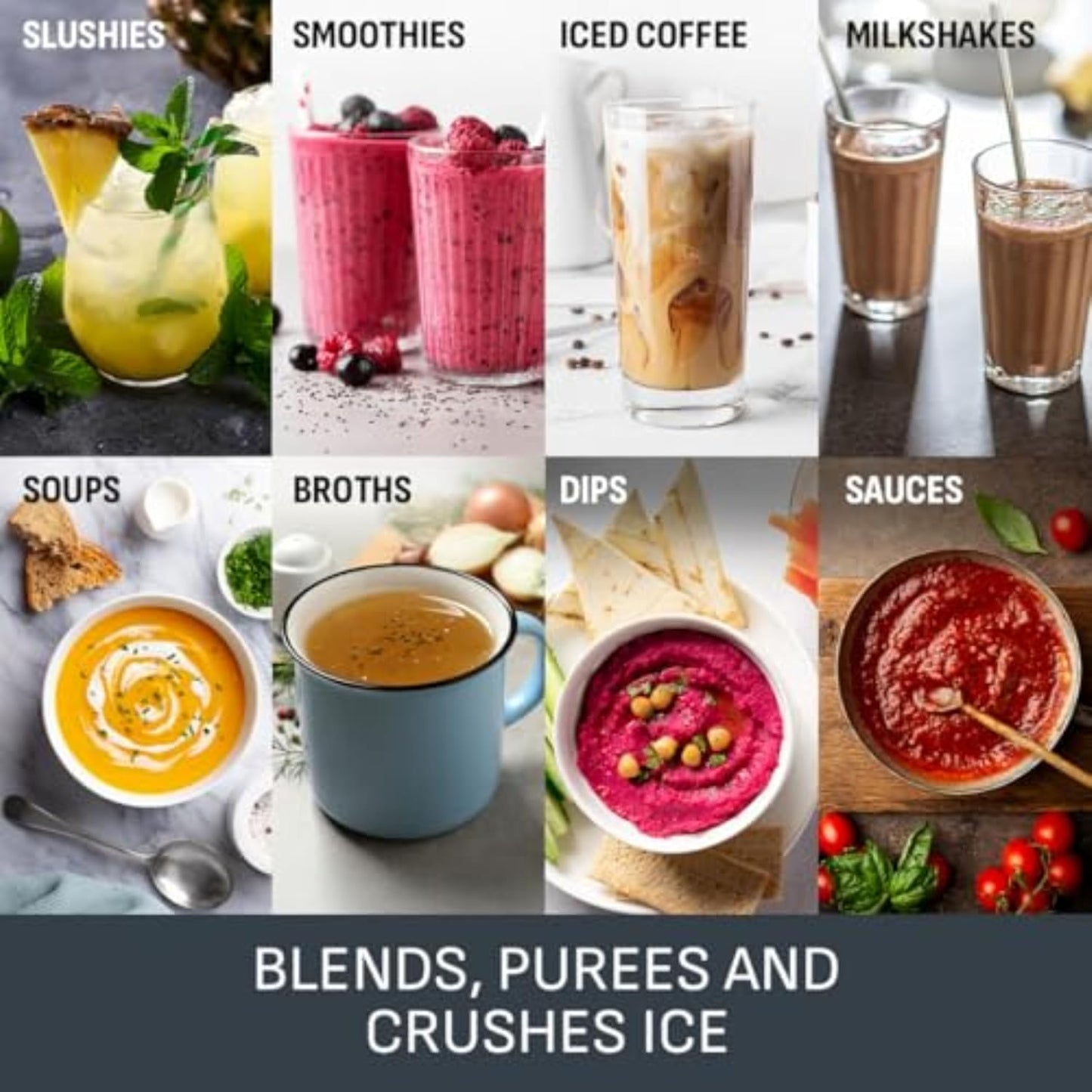 Tefal Blendforce II Blender with 2L Glass Jug and 1.25L Effective Capacity, 800W, Removable Powelix Blades, Smoothie Blender, Ice Crush, 2 Speeds Plus Pulse, Black