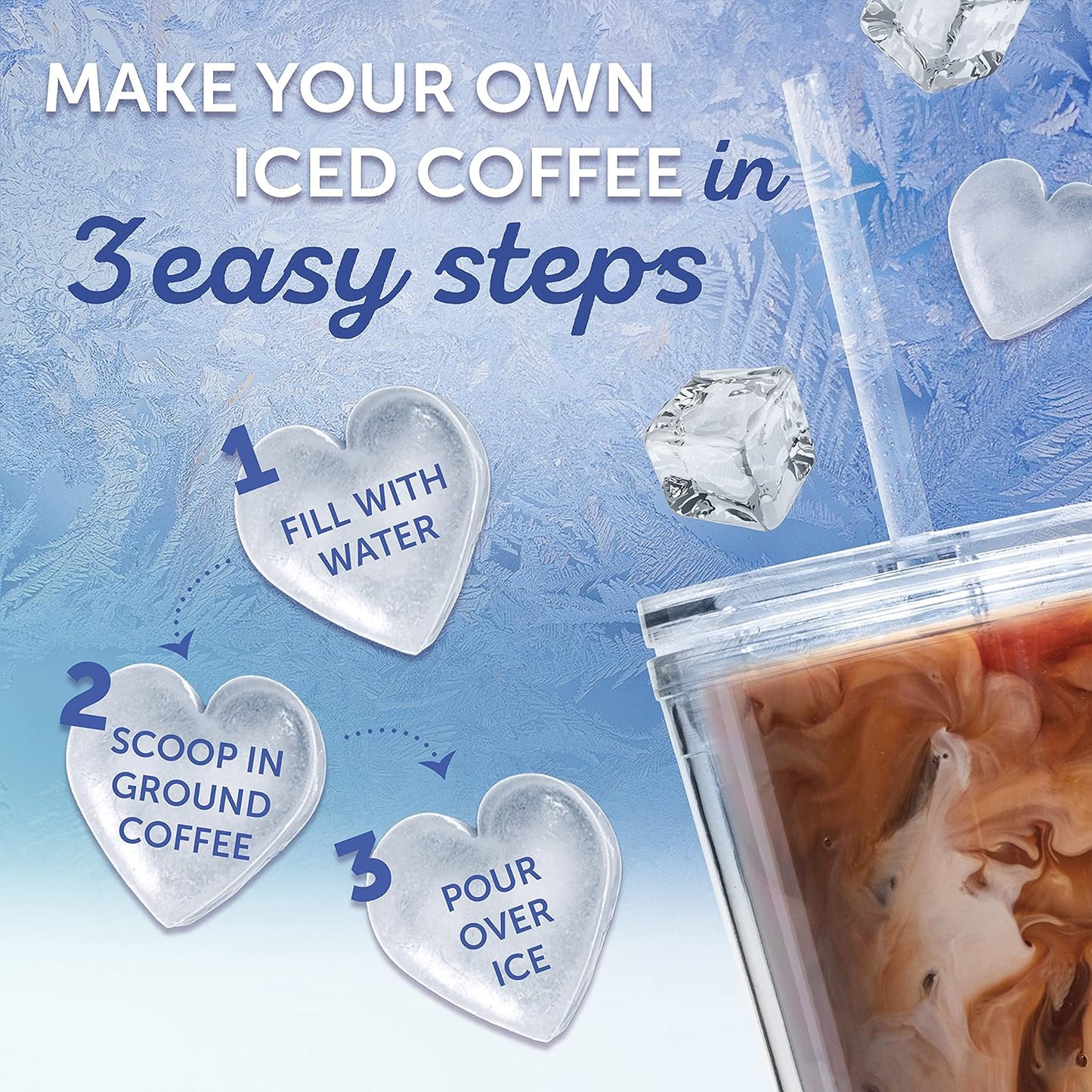 Breville Iced Coffee Maker | Single Serve Iced Coffee Machine Plus Coffee Cup with Straw | Ready in Under 4 Minutes | Grey