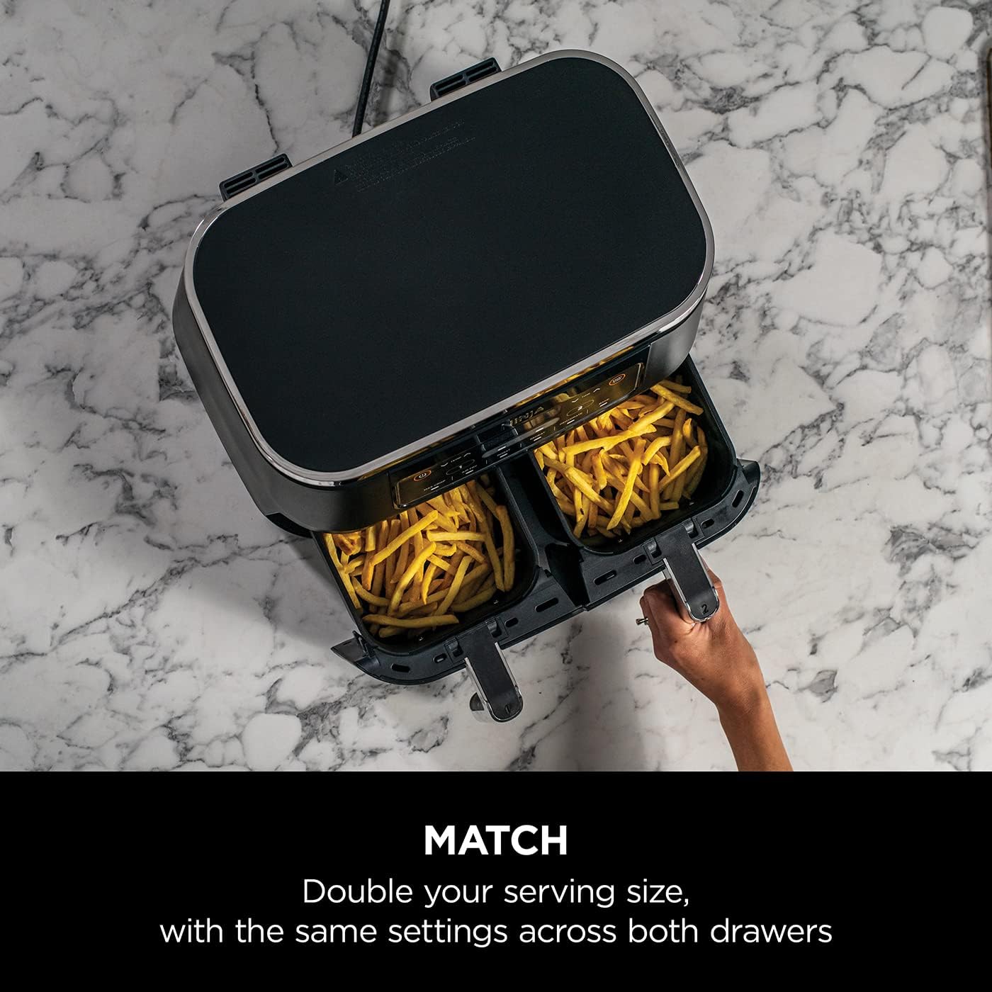 Ninja Foodi Dual Zone Digital Air Fryer with 2 Drawers, 7.6L, 6 in 1, Uses No Oil, Air Fry