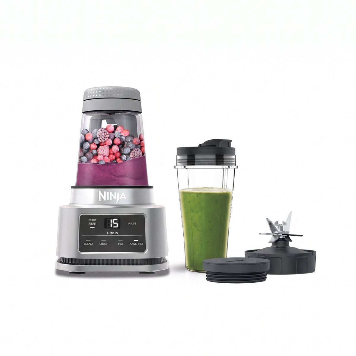 Ninja Foodi Power Nutri Blender 2 in 1, Blend Smoothie Bowls, Thick Spreads and Frozen Drinks, Automatic Programs, 700ml Cup and 400ml Bowl with Power Paddle
