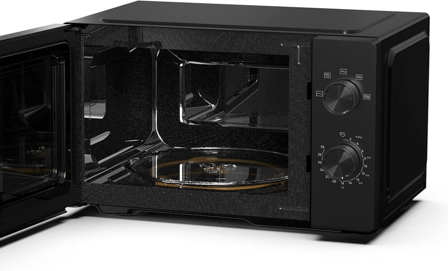 Hisense 700W 20 Litre Inverter Microwave Oven, Black, Automatic Defrost, 5 Power Levels, Easy Clean, Freestanding
