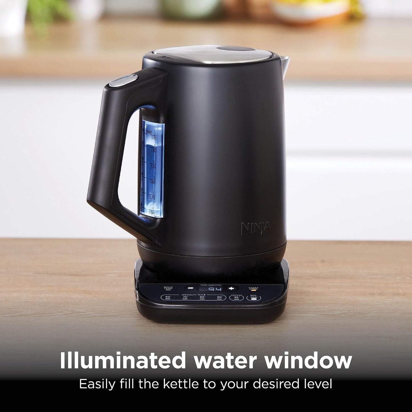 Ninja Perfect Temperature KT200UK Kettle with Temperature Selector - Matte Black