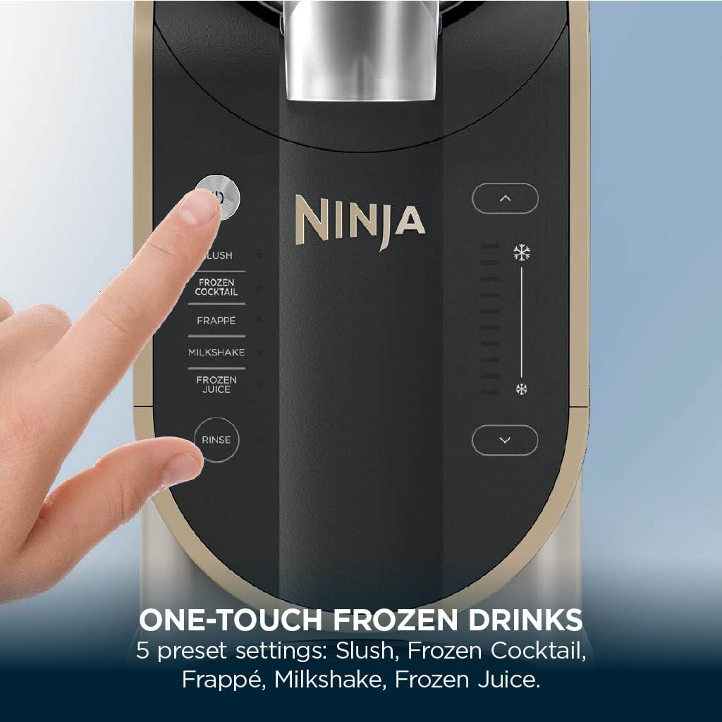 Ninja SLUSHi Frozen Drinks Maker, Create Slush, Frozen Cocktails, Frappe, Milkshakes and Frozen Juice, No Ice or Preparation Needed, WhisperChill Technology, 1.9L Capacity, Stone Gold