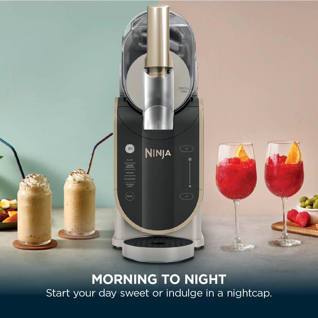 Ninja SLUSHi Frozen Drinks Maker, Create Slush, Frozen Cocktails, Frappe, Milkshakes and Frozen Juice, No Ice or Preparation Needed, WhisperChill Technology, 1.9L Capacity, Stone Gold