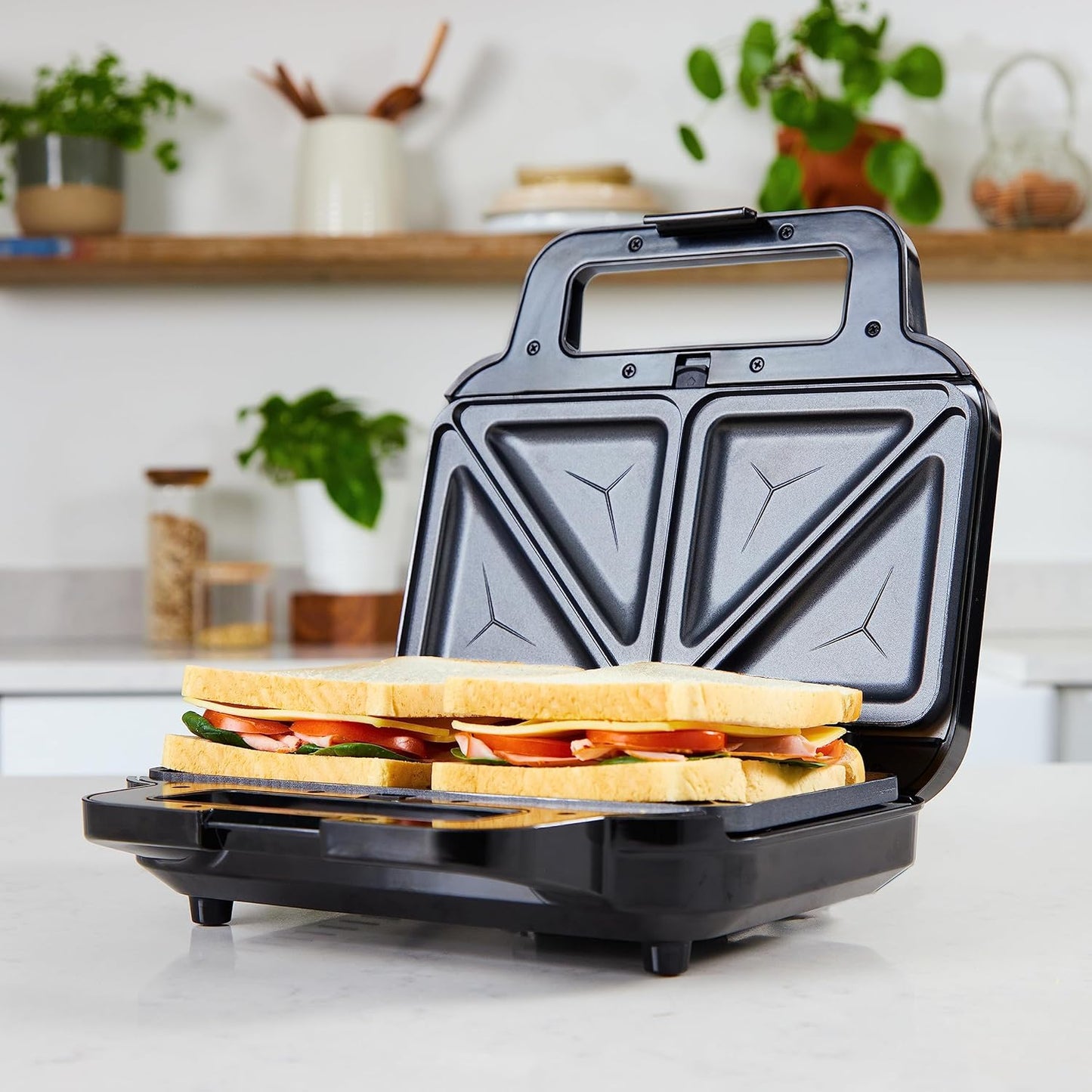 Breville 3-in-1 Ultimate Snack Maker | Deep Fill Toastie Maker, Waffle Maker & Panini Press | Removable Non-Stick Plates | Black & Stainless Steel