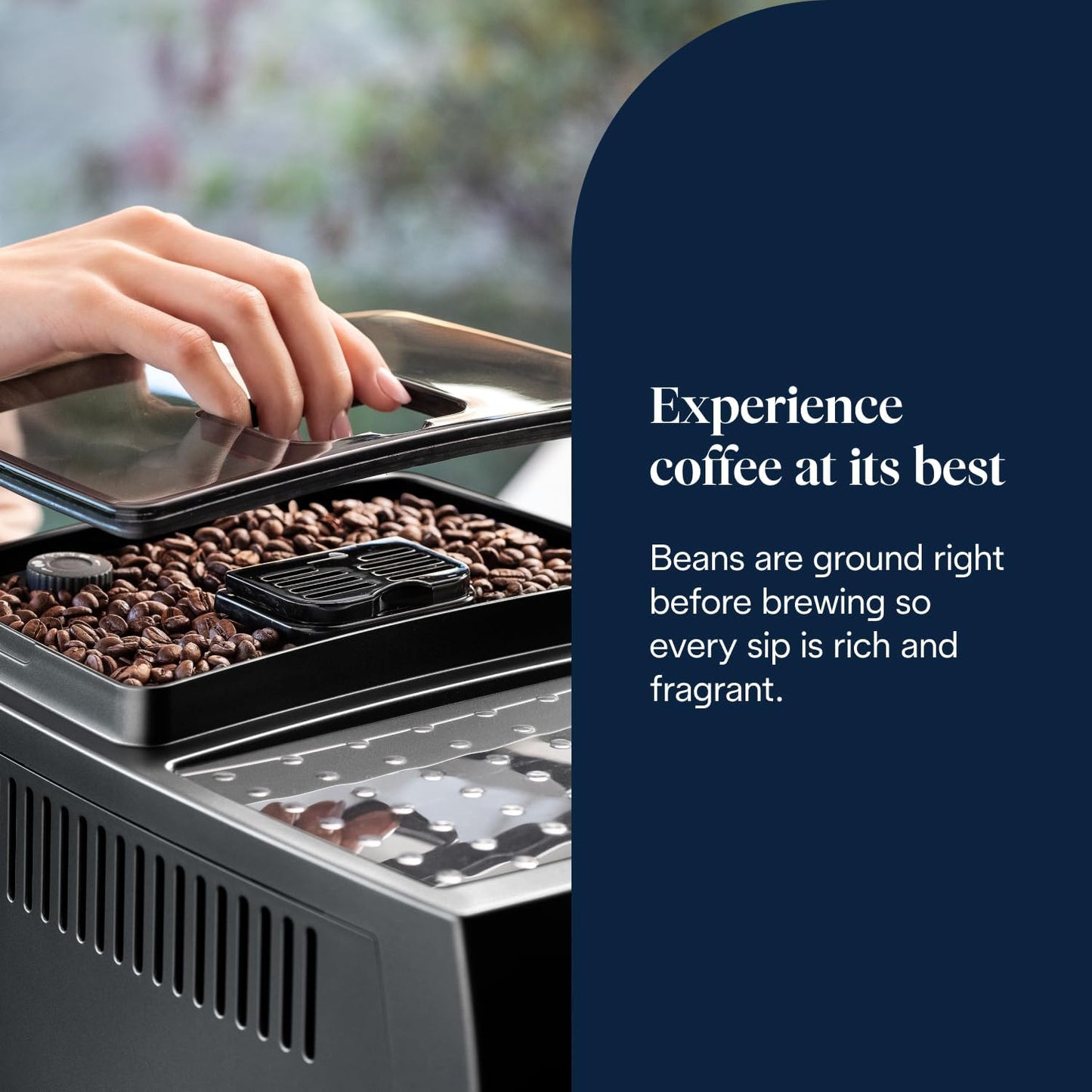 De'Longhi Magnifica S Automatic Bean to Cup Coffee Machine, Espresso and Cappuccino Maker, Black and Silver, 3 Drinks