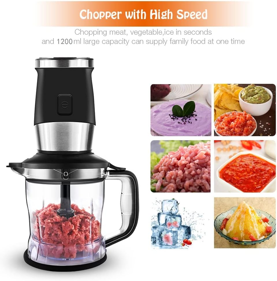 Blender Smoothie Maker, 700W Blender, Portable Food Chopper and Grinder, 570ml BPA Free Bottle, 300ml Grinder Cup, 1200ml Jug