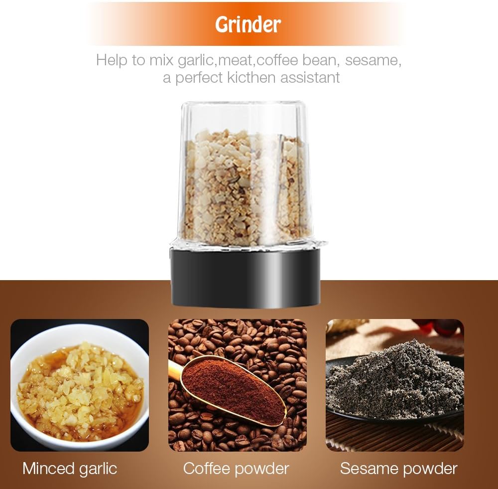 Blender Smoothie Maker, 700W Blender, Portable Food Chopper and Grinder, 570ml BPA Free Bottle, 300ml Grinder Cup, 1200ml Jug