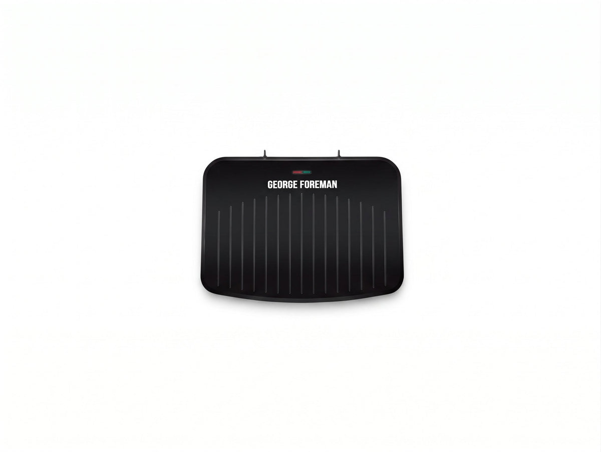 George Foreman Large Electric Fit Grill, Non Stick, Healthy Grilling, Griddle, Toastie, Hot Plate, Panini, BBQ, Energy Saving, Vertical Storage, Easy Clean, Drip Tray, Ready to Cook Light