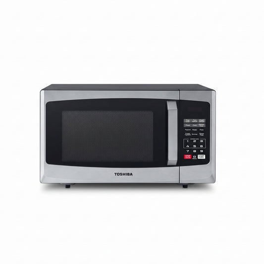 Toshiba 800W 23L Microwave Oven with Digital Display, Auto Defrost, One Touch Express Cook, 6 Pre-Programmed Auto Cook Settings and Easy Clean, Stainless Steel Door Handle