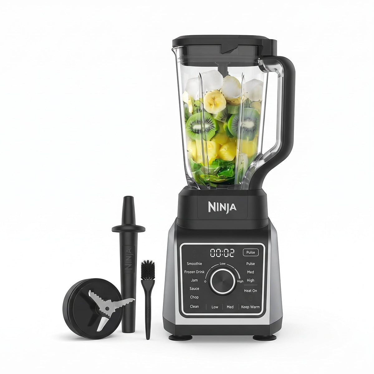 Tefal Blendforce II Blender with 2L Glass Jug and 1.25L Effective Capacity, 800W, Removable Powelix Blades, Smoothie Blender, Ice Crush, 2 Speeds Plus Pulse, Black