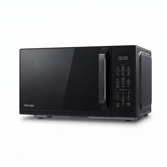 Toshiba Black Mirror Microwave 900w 23L Microwave Oven with Digital Display, Solo, Auto Defrost, One-Touch Express Cook with 11 Power Levels