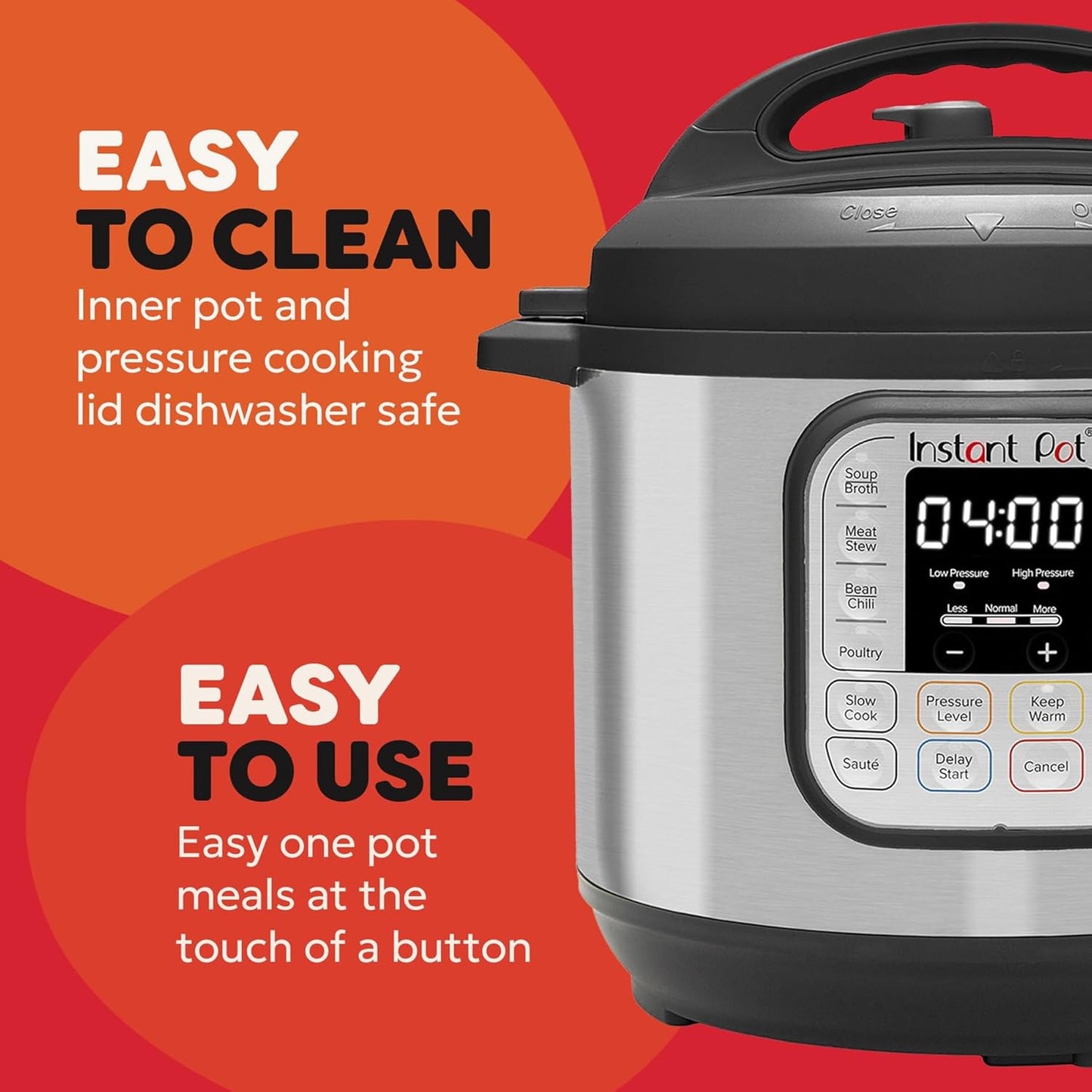 Instant Pot Duo 7 in 1 Electric Multi-Cooker, 5.7L, Brushed Stainless Steel, Large Pressure Cooker, Slow Cooker, Rice Cooker, Saute, Yoghurt Maker, Food Steamer and Food Warmer, Dishwasher Safe