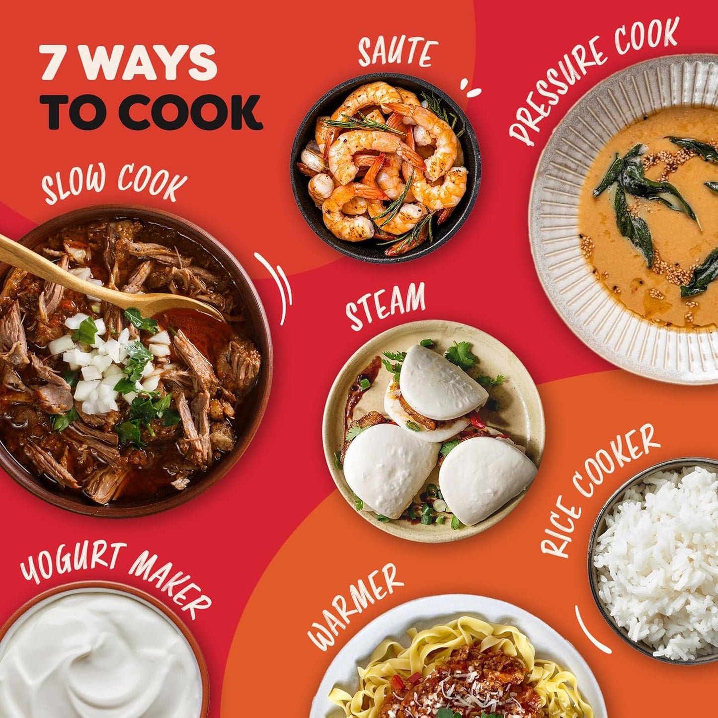 Instant Pot Duo 7 in 1 Electric Multi-Cooker, 5.7L, Brushed Stainless Steel, Large Pressure Cooker, Slow Cooker, Rice Cooker, Saute, Yoghurt Maker, Food Steamer and Food Warmer, Dishwasher Safe