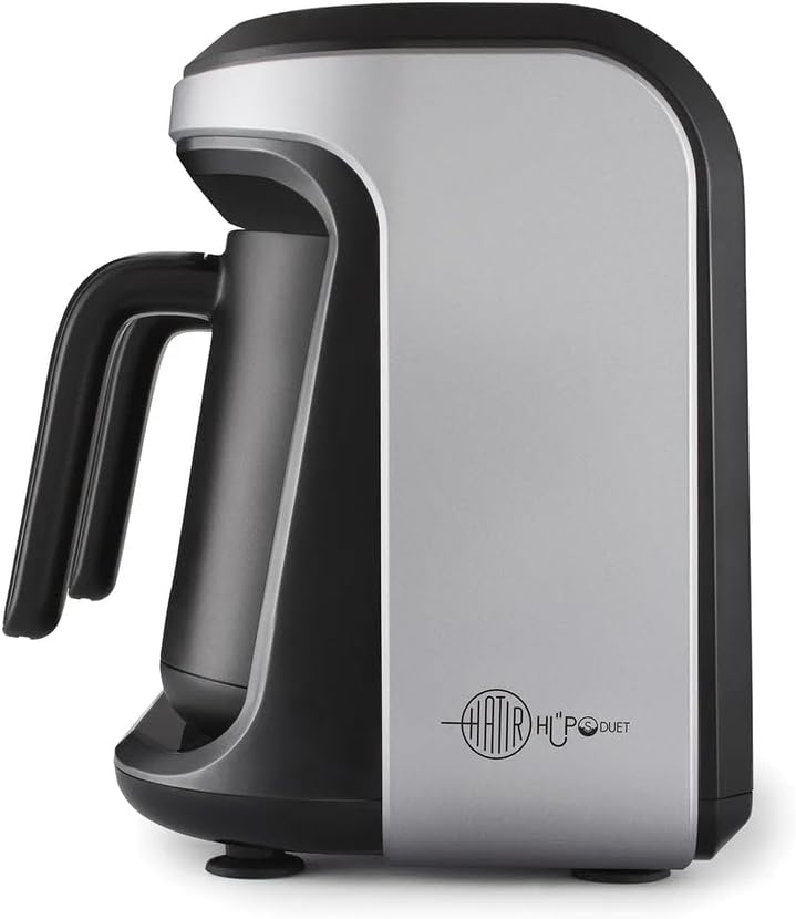 KARACA Hatir Hups Duet Turkish Coffee Machine, 1400W, 10 Cup Capacity with 2 Pots, Electric Turkish Coffee Pot for Hot Coffees and Milk Based Drinks