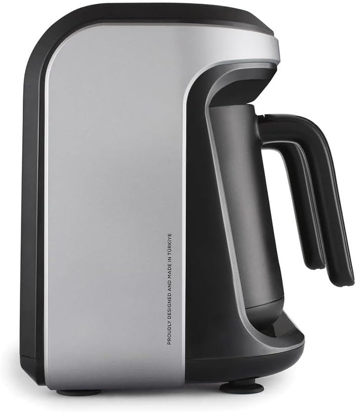 KARACA Hatir Hups Duet Turkish Coffee Machine, 1400W, 10 Cup Capacity with 2 Pots, Electric Turkish Coffee Pot for Hot Coffees and Milk Based Drinks