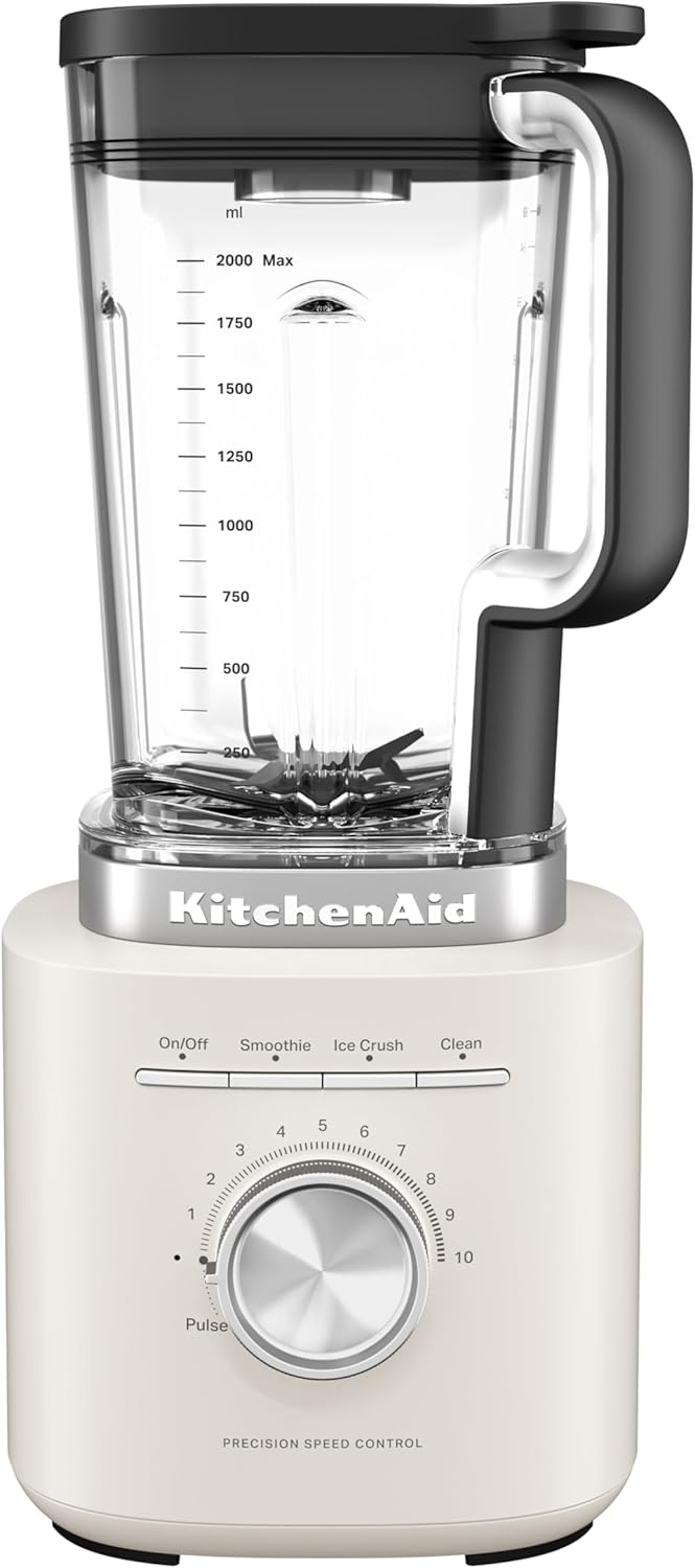 KitchenAid Pure Power Blender 1200W | 2.1L High-Performance Blender with 10 Speeds, Ice Crush & Smoothie Programs, Porcelain White