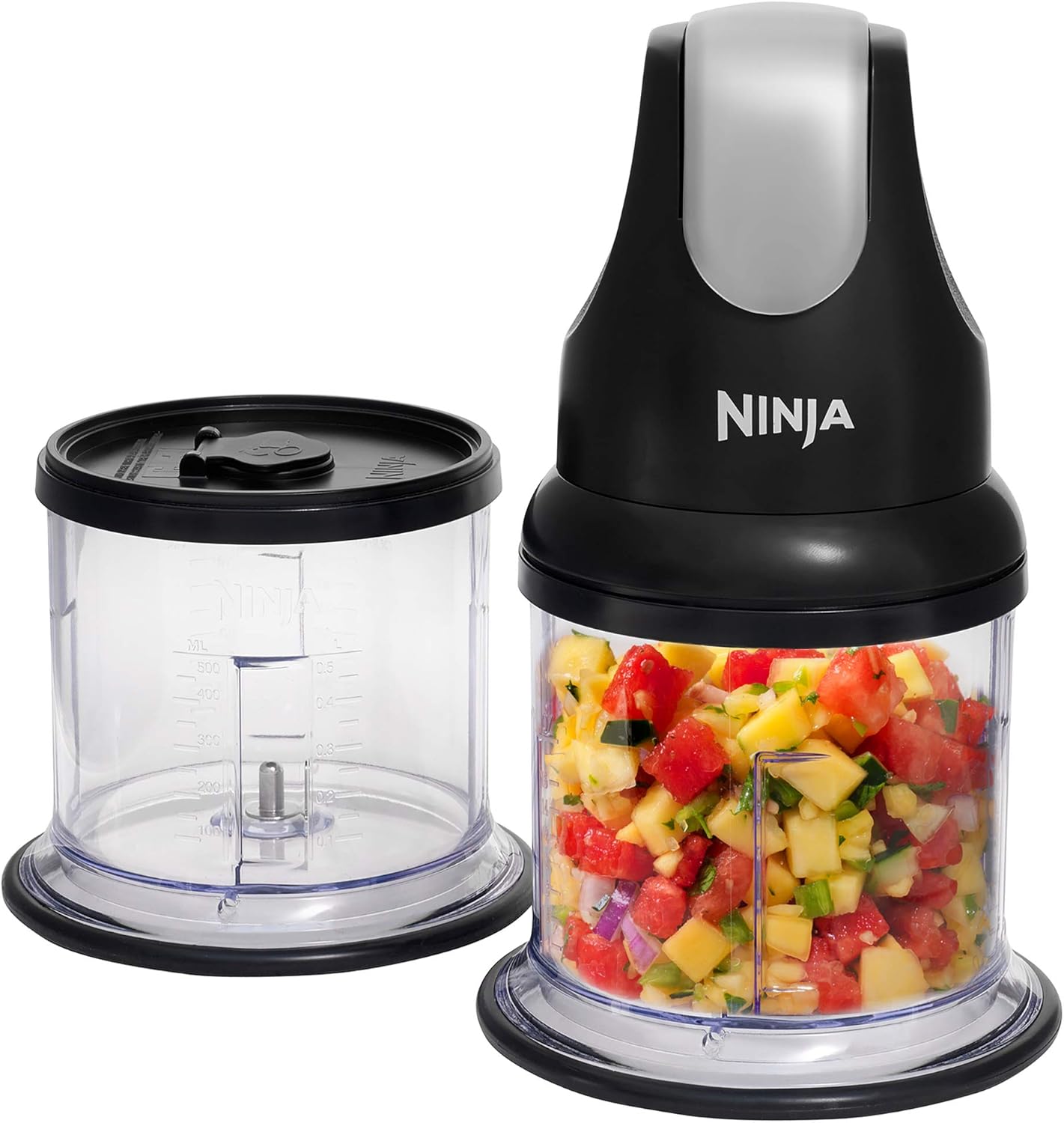 Ninja Express Chop Mini Herb and Vegetable Chopper, Chops, Minces and Purees to Make Sauces, Dips, Food Purees and Soups, Black