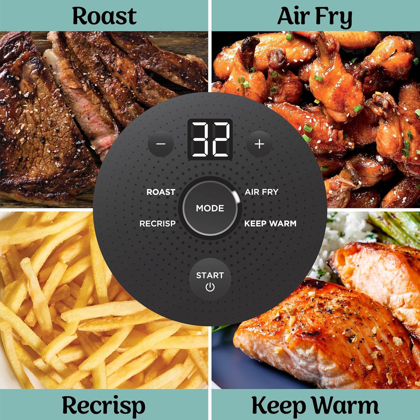 Ninja CRISPi Portable Air Fryer, 3.8L, 4 in 1: Air Fry, Roast, Keep Warm and Recrisp, Space Saving Compact Design, 2x Removable Glass Containers and Lids, 1700W, Cyber Space Blue
