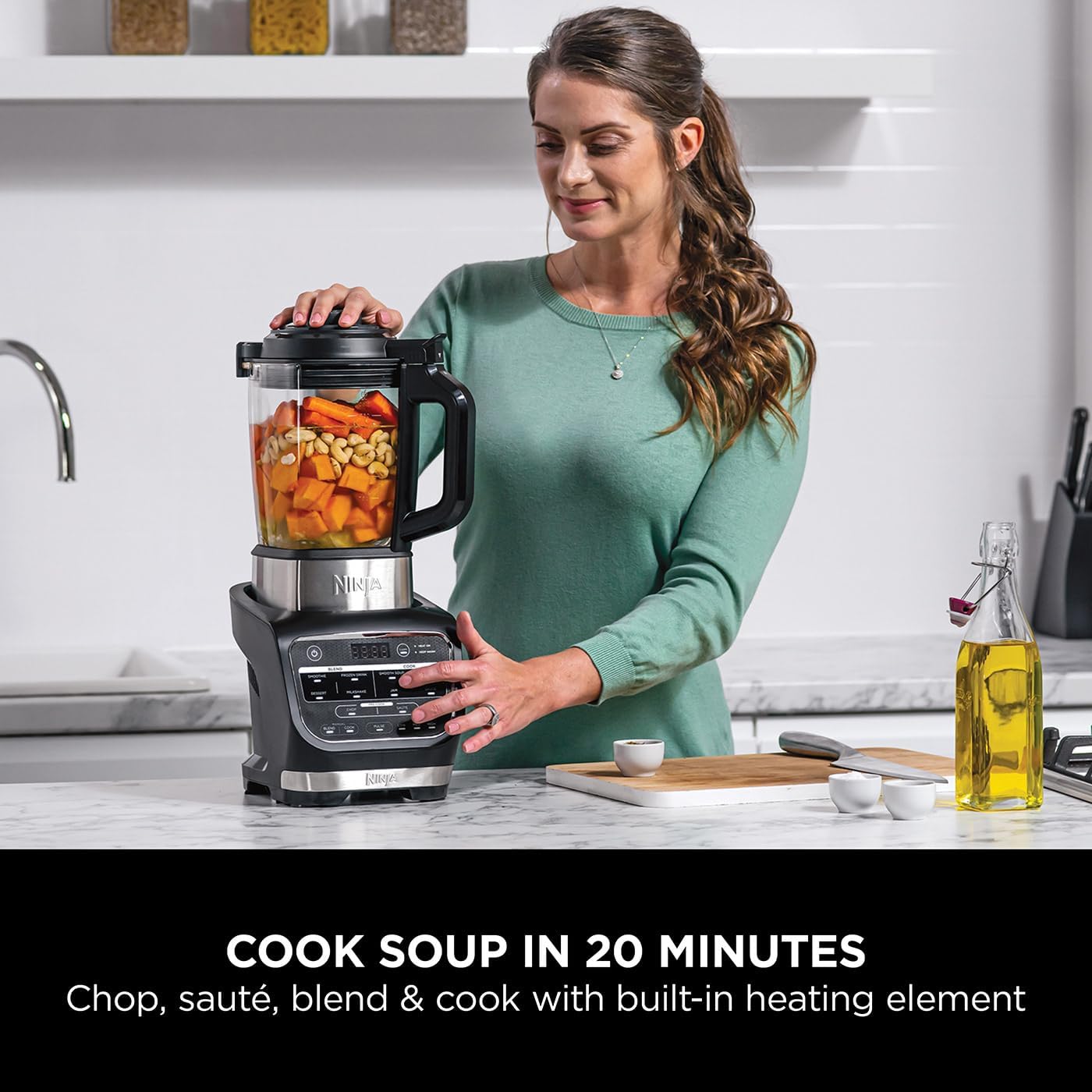 Product Title Ninja Foodi Blender and Soup Maker with 10 Auto-iQ Programs — 1.7L Glass Jug, Hot and Cold Blending, Built-In Heating Element