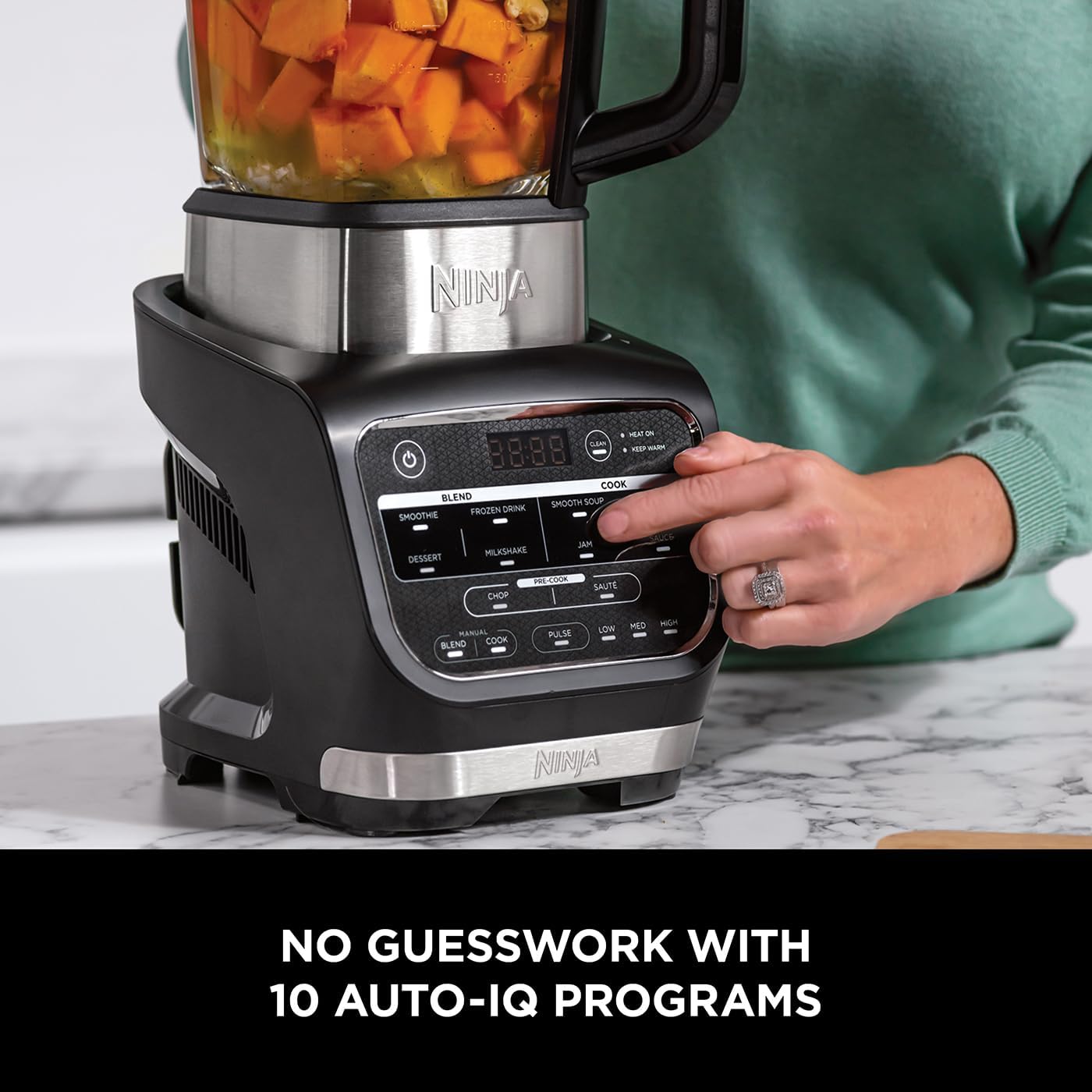 Product Title Ninja Foodi Blender and Soup Maker with 10 Auto-iQ Programs — 1.7L Glass Jug, Hot and Cold Blending, Built-In Heating Element