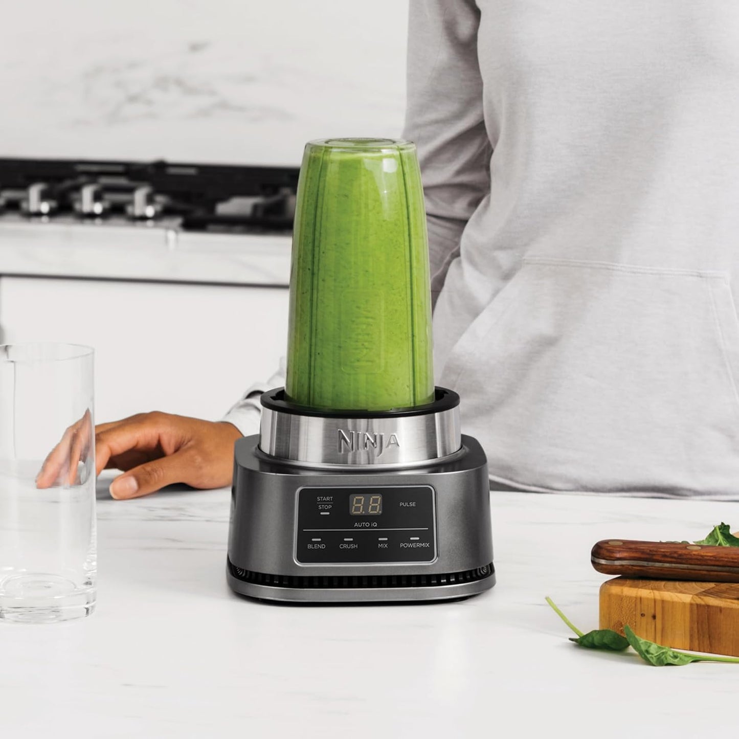 Ninja Foodi Power Nutri Blender 2 in 1, Blend Smoothie Bowls, Thick Spreads and Frozen Drinks, Automatic Programs, 700ml Cup and 400ml Bowl with Power Paddle