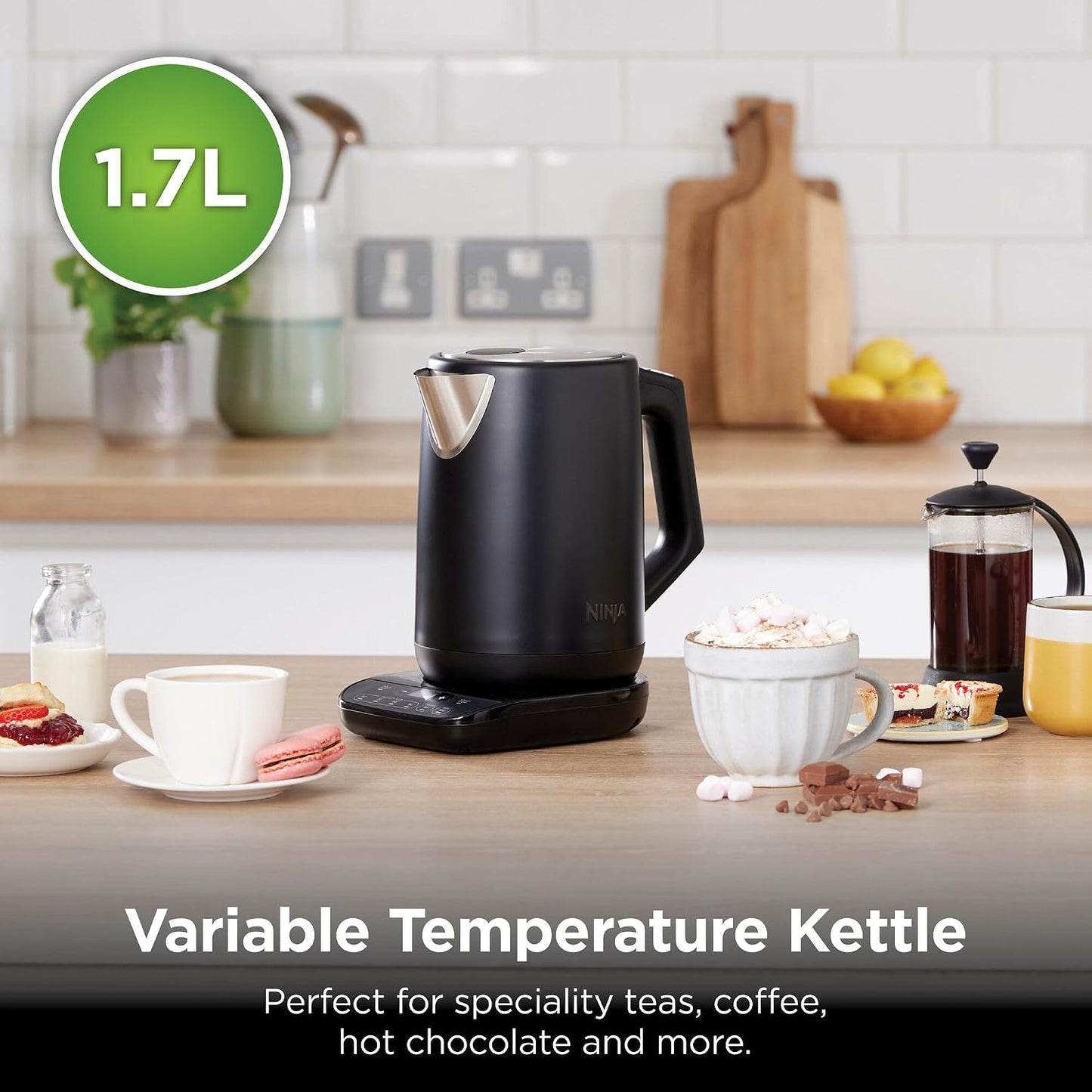 Ninja Perfect Temperature KT200UK Kettle with Temperature Selector - Matte Black