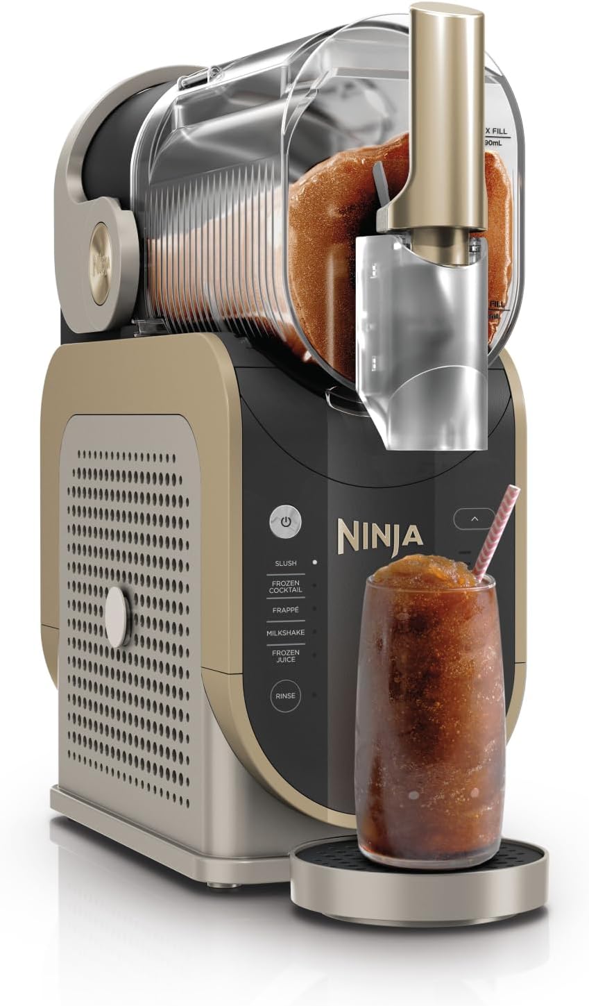 Ninja SLUSHi Frozen Drinks Maker, Create Slush, Frozen Cocktails, Frappe, Milkshakes and Frozen Juice, No Ice or Preparation Needed, WhisperChill Technology, 1.9L Capacity, Stone Gold