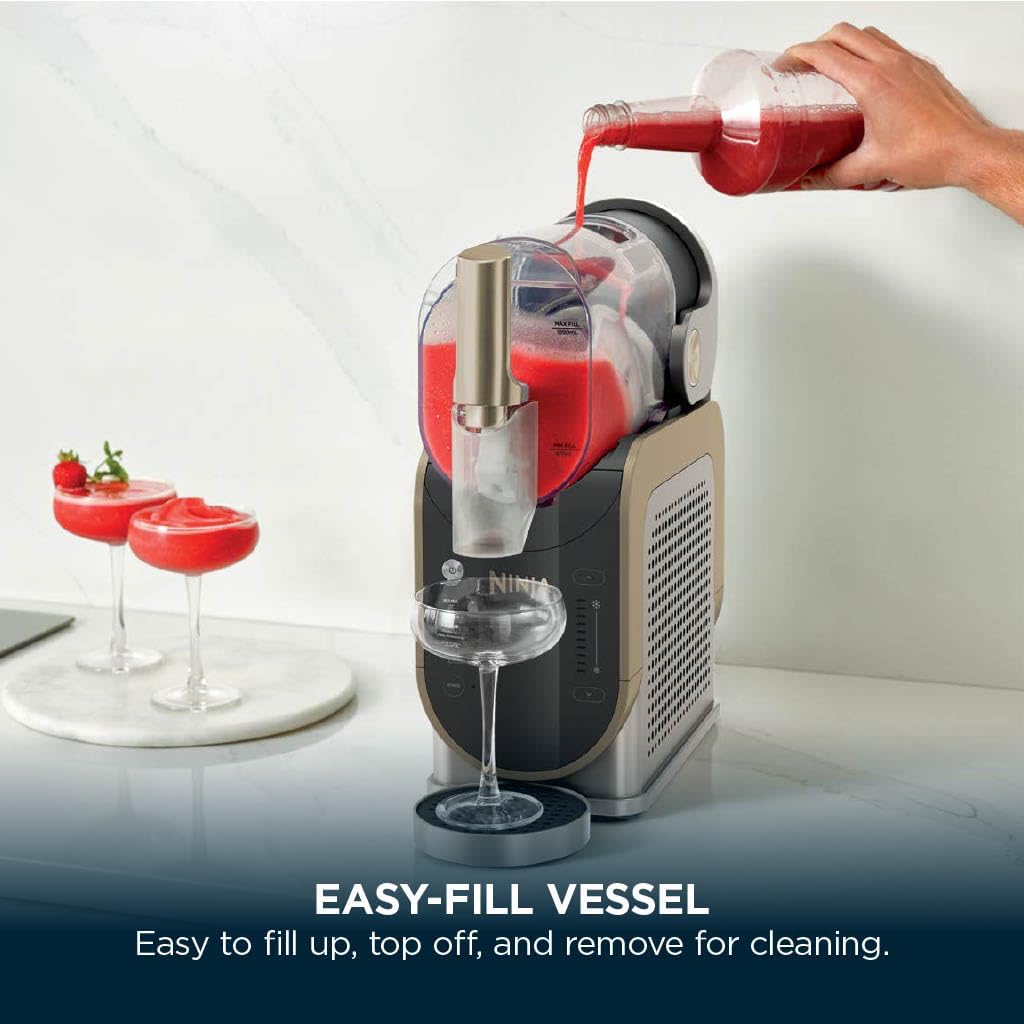 Ninja SLUSHi Frozen Drinks Maker, Create Slush, Frozen Cocktails, Frappe, Milkshakes and Frozen Juice, No Ice or Preparation Needed, WhisperChill Technology, 1.9L Capacity, Stone Gold