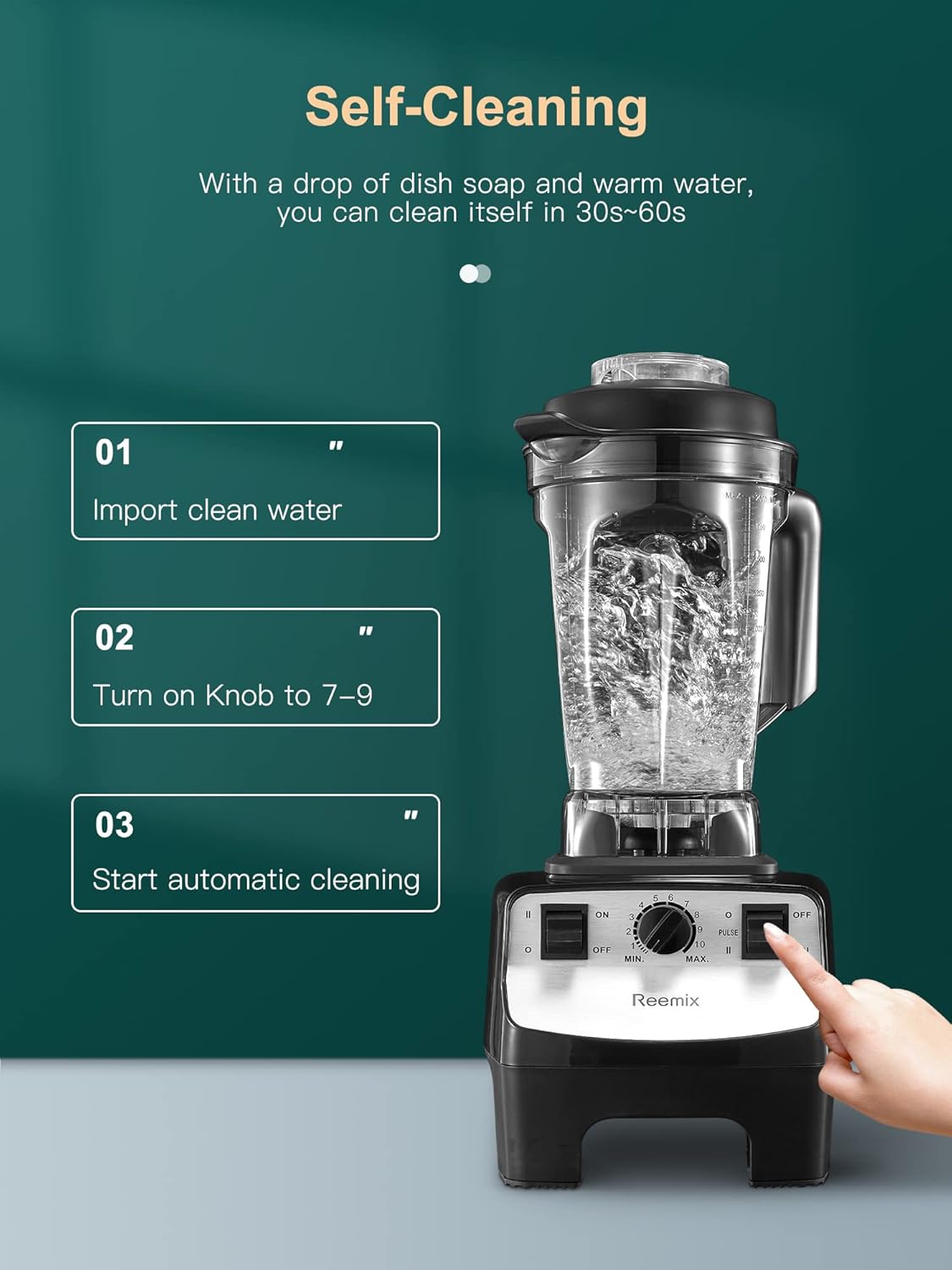 Smoothie Maker, 2000W Food Blender with 10 Speed Control, 2L BPA Free Tritan Container, 8 Titanium Stainless Steel Blades for Liquidisers